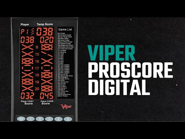 Viper Proscore Digital Darts Scorer over 40 Games Electronic Darts Scoring Machine