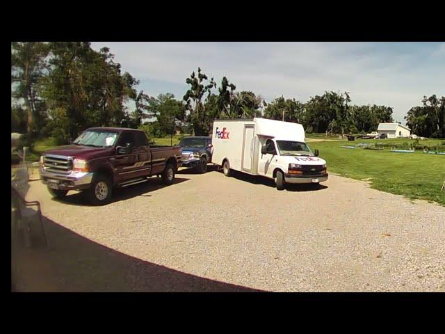 FedEx driver hits a parked car#ring,#dangerous,#driving,#truck,#action,#viral,#crash,#video