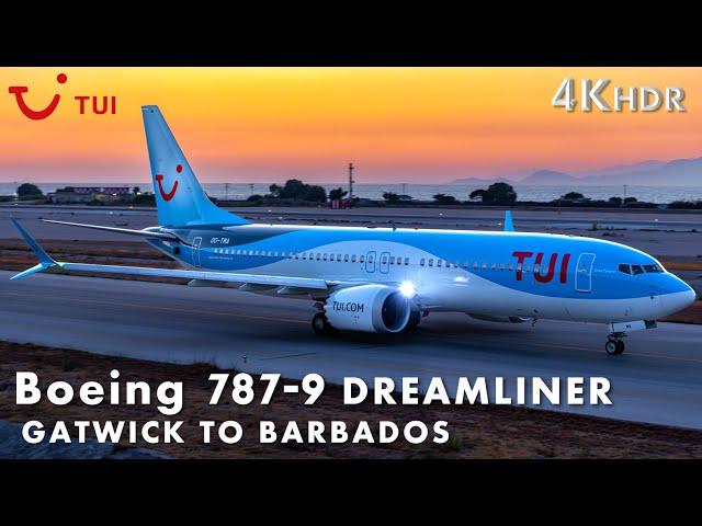 TUI Airways flight experience | Boeing 787-9 Dreamliner - Gatwick to Barbados [ TOM020]