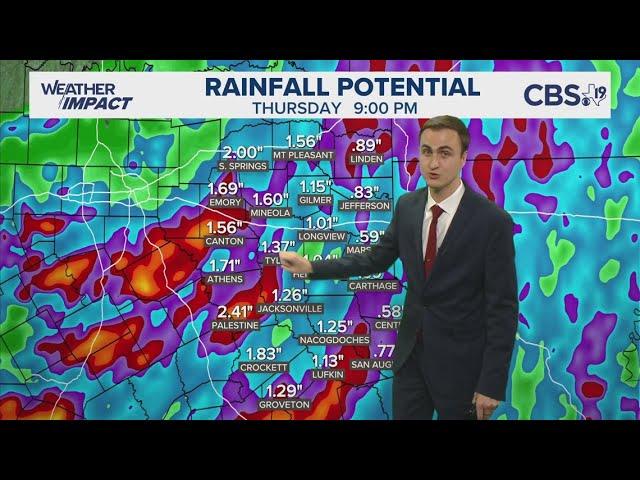 WATCH NOW: CBS19 meteorologist Joel Robinson has an update on flash flood risks in East Texas
