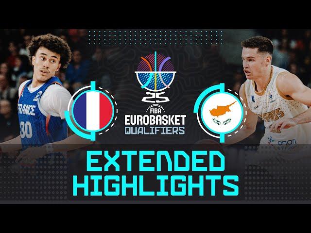 France  vs Cyprus  | Extended Highlights | FIBA EuroBasket 2025 Qualifiers