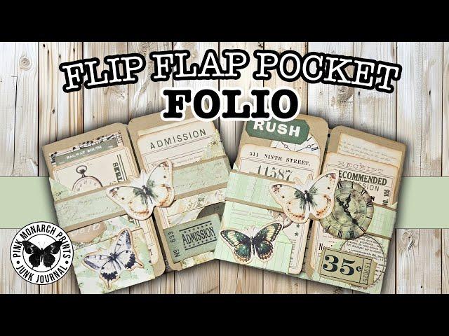 Flip Flap Pocket Folio - Let's craft together! #folio #papercrafting #junkjournal