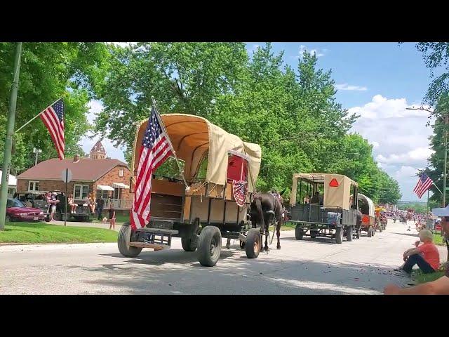 The 2022 Tarkio Rodeo Parade in Tarkio, Missouri