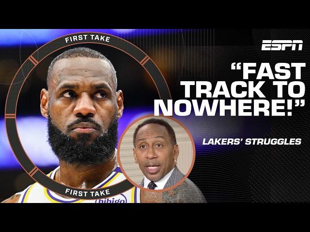 The Lakers are on a fast track to NOWHERE ️ - Stephen A. on LeBron & Lakers' struggles | First Take