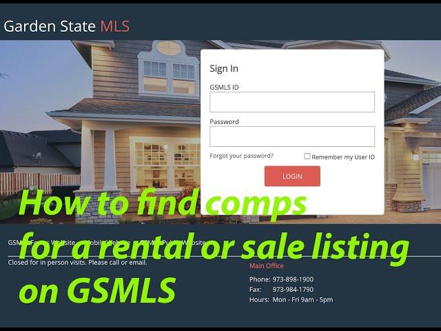 Free Advanced Garden State MLS Training - Finding Rental Comps or Sold Comps for a Condo