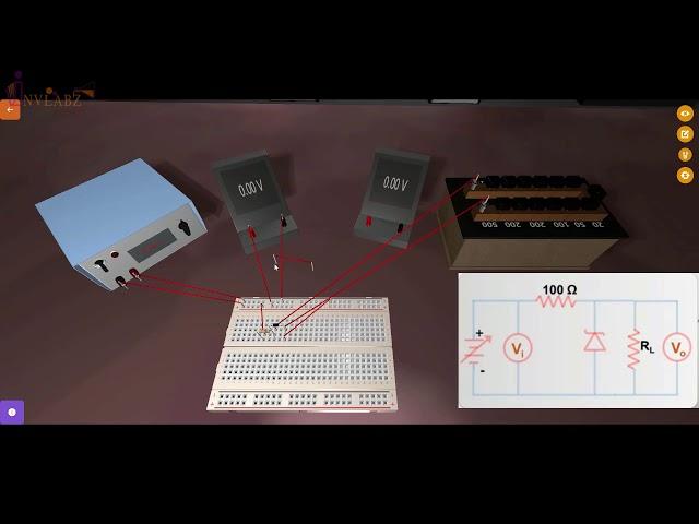 Zener Diode as Voltage Regulator - Load Regulation Experiment - Virtual Lab - INVLABZ