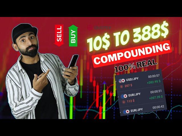 10$ to 388$ Quotex Compounding || 1 Minute Trading Strategy 100% Real Quotex Trading