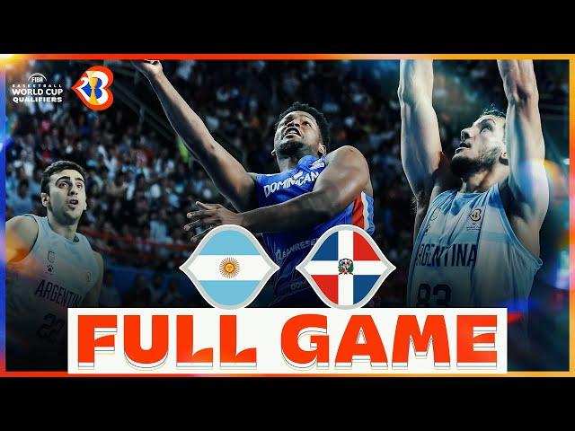 Argentina v Dominican Republic | Basketball Full Game - #FIBAWC 2023 Qualifiers