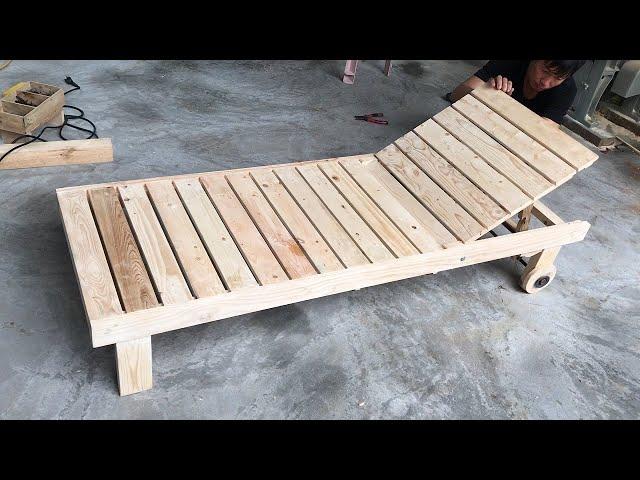 Amazing Creation Woodworking Ideas From Old Pallet // Build A Sun Loungers - How To, DIY!