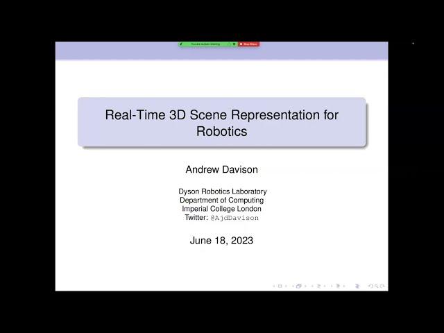 3DVR @ CVPR 2023 - Andrew Davison