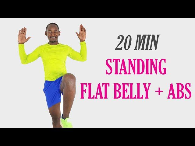 20-Minute Standing Abs Workout for A Flat Belly - No Equipment (Six Pack Abs)