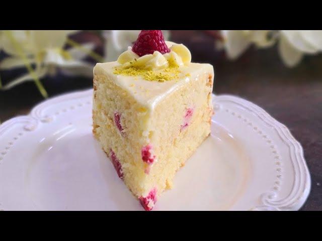 Moist So Soft and Tender Easy and Simple Raspberry Cake