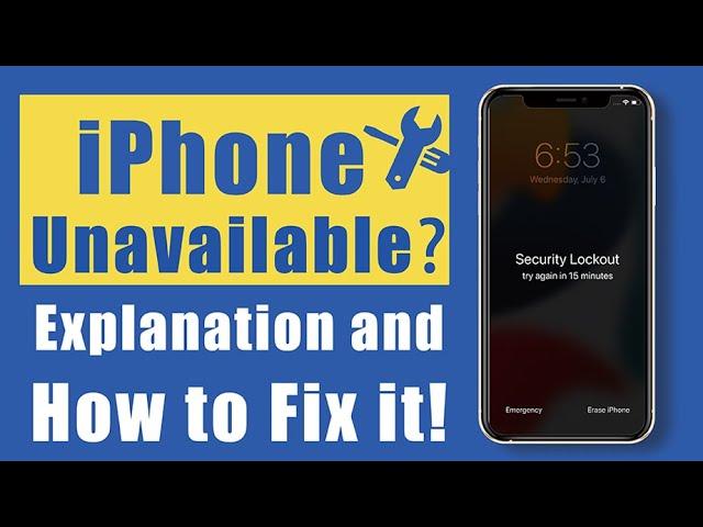 iPhone Unavailable？ | Explanation and How to Fix it!