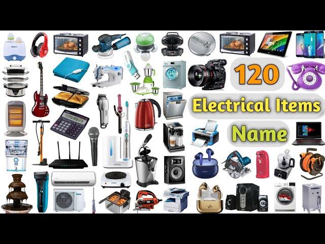 Electrical Items Vocabulary ll 120 Electrical Items Name In English With Pictures ll Electric Object