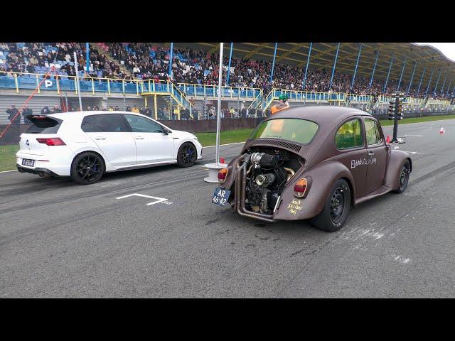 Modified Cars Drag Racing - TURBO Beetle, 1800HP Dodge Ram, 1050HP Turbo S,  Brabus E63S 700, ...