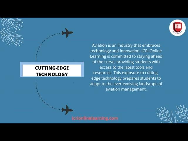 Benefits of doing Aviation Management Course from ICRI Online Learning