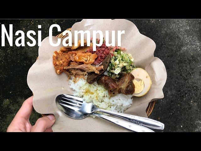 Traditional Nasi Campur in Ubud || Tasty food in Bali, Indonesia
