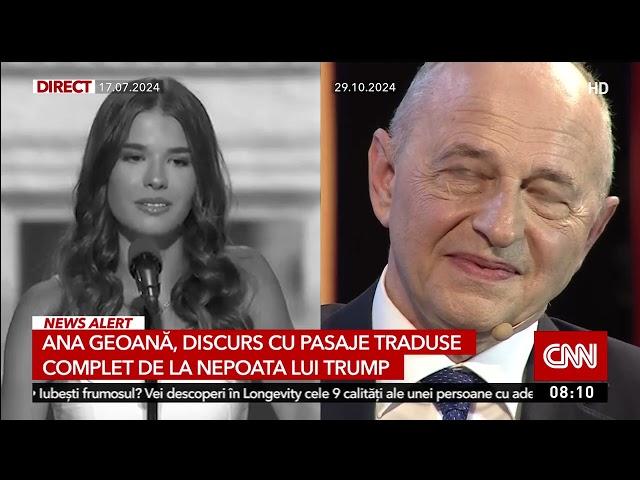 Pasaje din discursul fiicei lui Mircea Geoană au fost copiate de la nepoata lui Trump