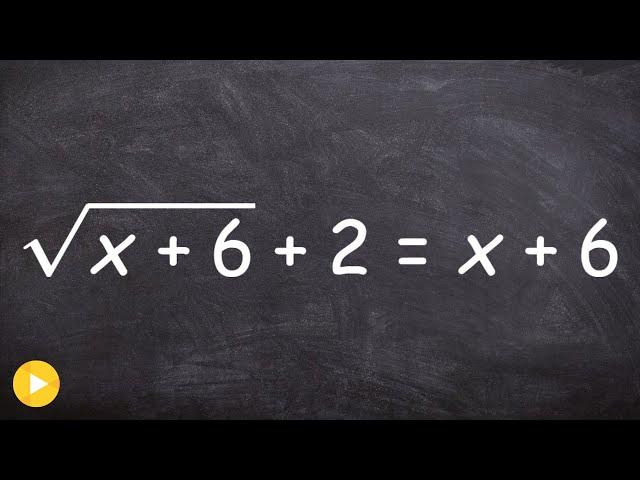 Learn How to Solve a Radical Equation and Check Your Answers