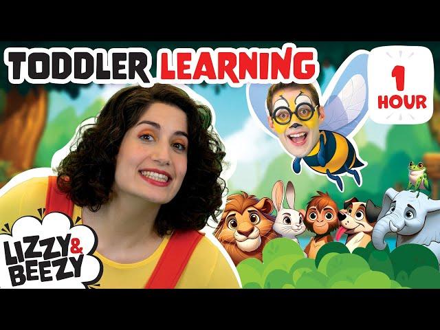 Toddler Learning With Lizzy and Beezy |Learning AnimalsFirst Day of SchoolHide and Seek