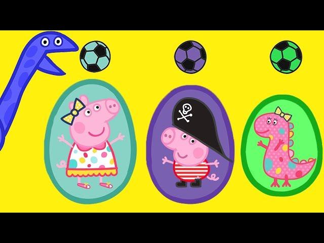Peppa Pig - Surprise Eggs! Let's Draw Peppa Family - Learning with Peppa Pig
