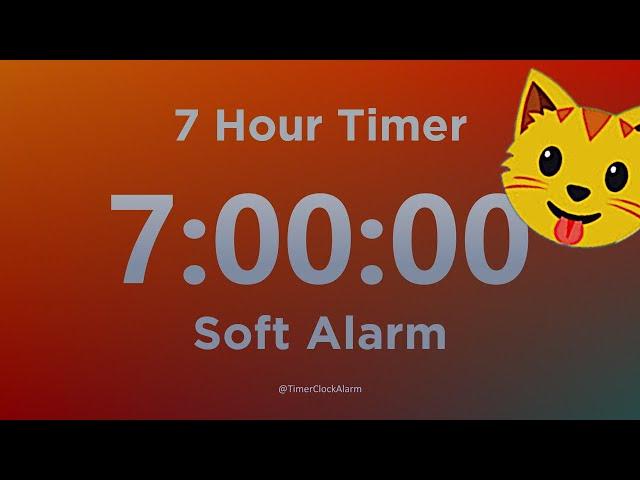 7 Hour Timer (with Soft Alarm Sound) No Music