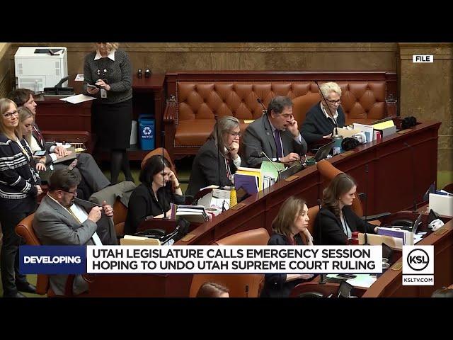 Utah Legislature calls emergency special session in effort to undo Utah Supreme Court ruling