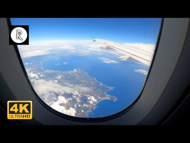 Airplane Cabin Flight Sounds 4K - recorded with GoPro