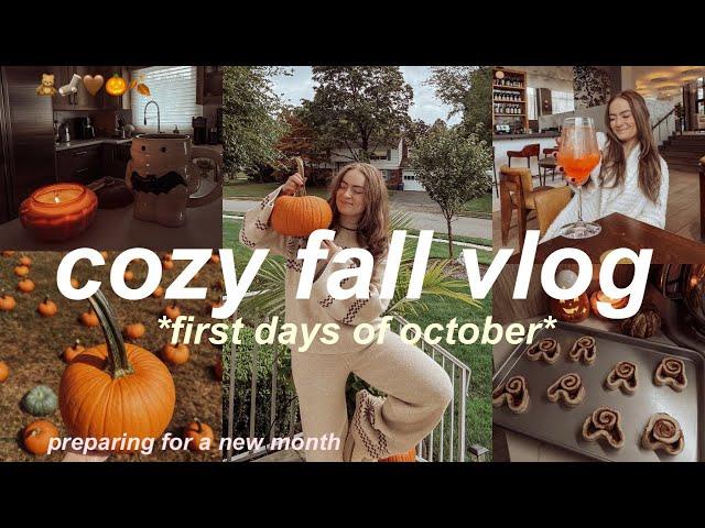 COZY FALL DAY IN MY LIFE VLOG  fall baking, preparing for october, fall hair & having a photoshoot