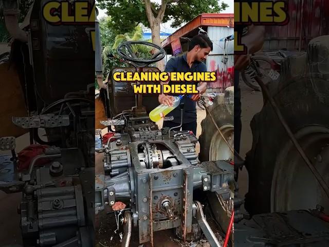 Cleaning engines with diesel #foryou #knowledge #unique #popular #machinery #world #interesting