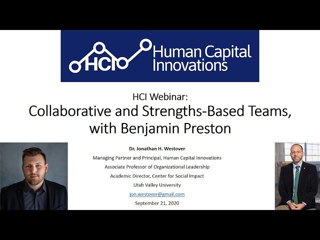 HCI Webinar: Collaborative and Strengths-Based Teams, with Benjamin Preston