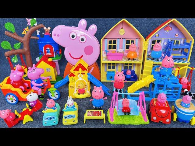 10 Minutes Satisfying with Unboxing Peppa Pig Villa Set，Playground Toys Collection Review | ASMR