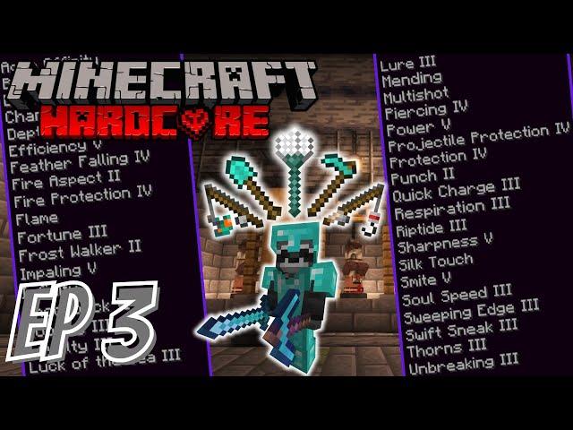 Getting EVERY Enchantment in MINECRAFT HARDCORE (#3)