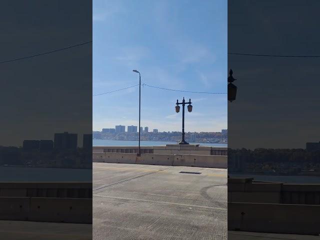 Fort Lee Historic Park's, observa tion towers  buildings in Fort Lee, New Jersey, GW bridge view.