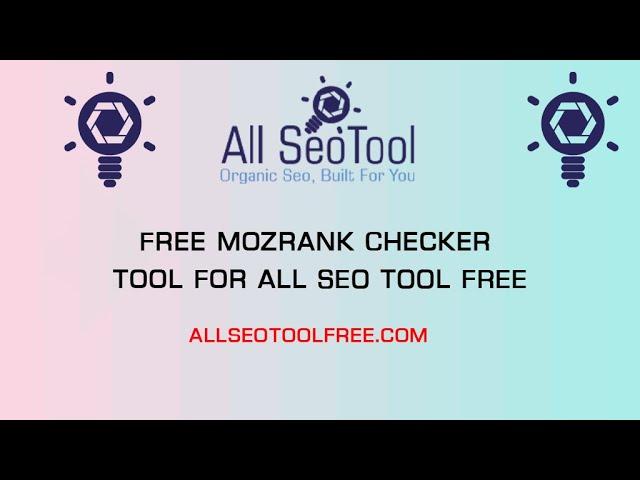 How to Find Moz Rank free | Page Authority Score | Domain Authority Score | Mozrank Checker  FREE