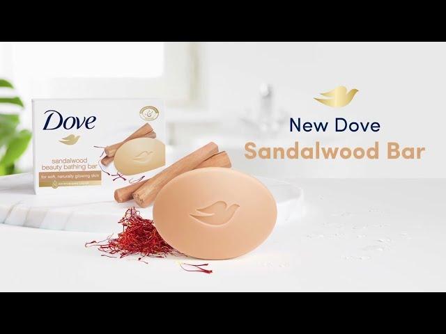 Dove Sandalwood Beauty Bathing Bar with Sandalwood Oil and Saffron Extracts.