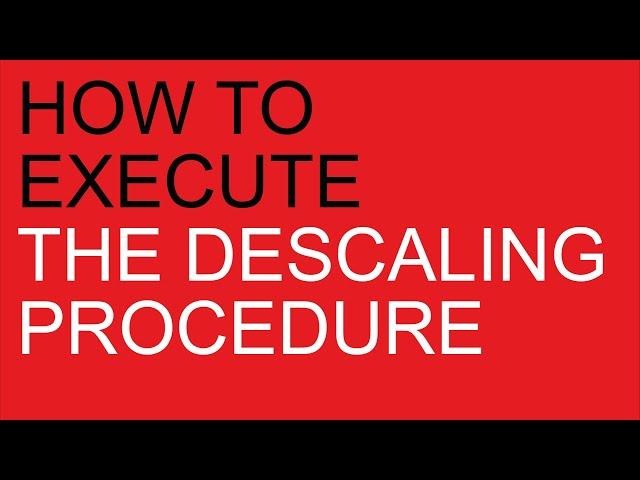 MaraX PL62X - LELIT Bianca PL162T: How to execute the descaling procedure
