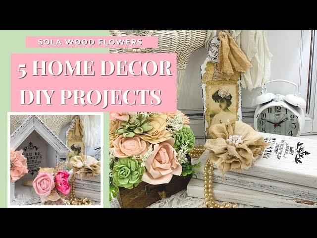 5 HOME DECOR DIY PROJECTS! CHIC FRENCH COUNTRY FARMHOUSE DECOR FOR YOUR HOME
