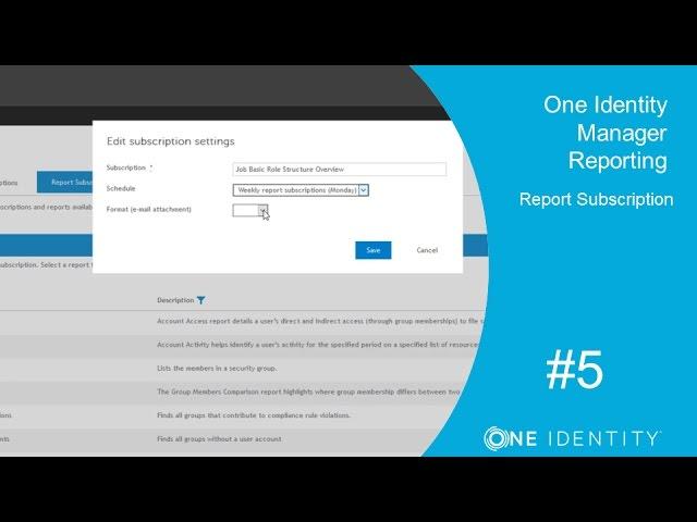 One Identity Manager | Reporting #5 | Simple Report - Report Subscription