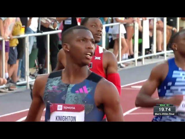 Erriyon Knighton Vs  Fred Kerley in Men's 200m | USA National Trials 2023