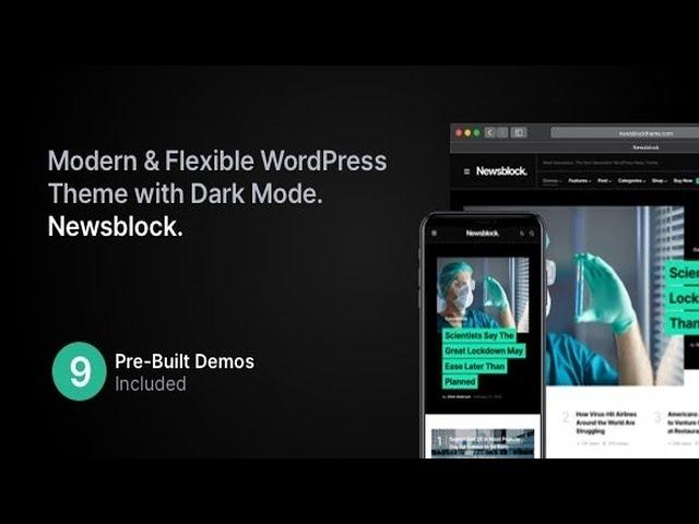 Newsblock - News & Magazine WordPress Theme with Dark Mode Free Download