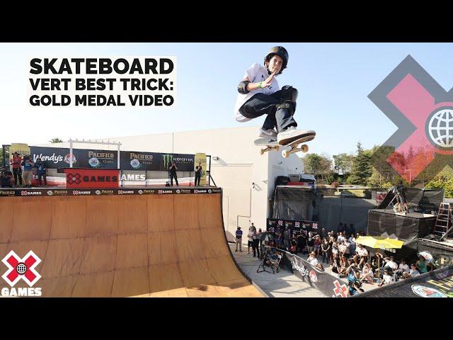 GUI KHURY LANDS 1080: Pacifico Skateboard Vert Best Trick | X Games 2021