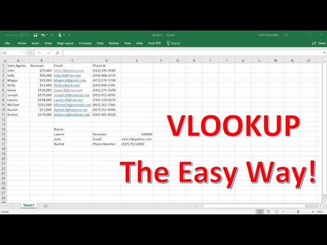How To Use The VlookUp Function | Excel Tutorial