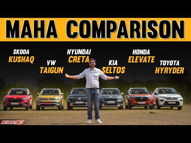 2024 Hyundai Creta vs Seltos vs Elevate vs Hyryder vs Taigun vs Kushaq