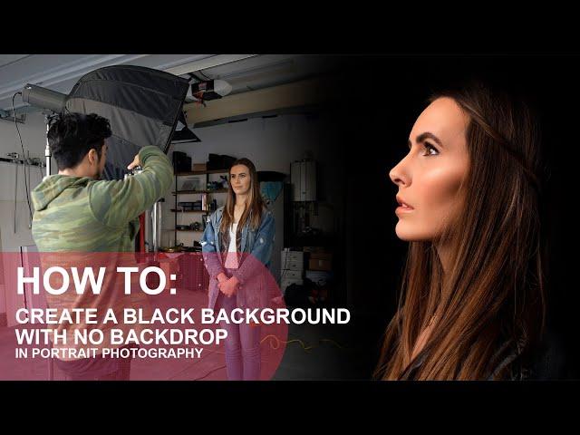 HOW TO create the black background effect without having a backdrop using ONE light!