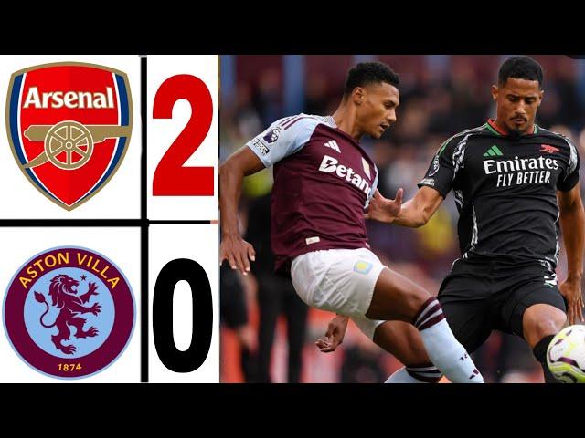 Arsenal vs Aston Villa 2-0 | Highlights | Thomas Partey Goal ,Trossard Goal | premier league 24/25