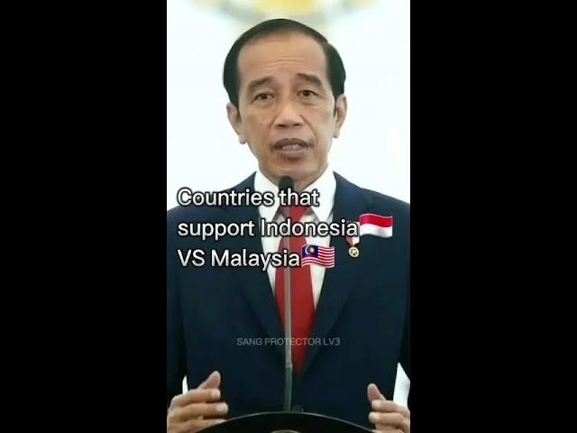 Countries that support Indonesia vs Malaysia #shorts #indonesia #malaysia #viral