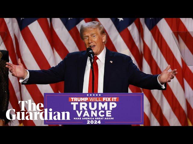 Trump declares 'magnificent victory' in speech at election watch party