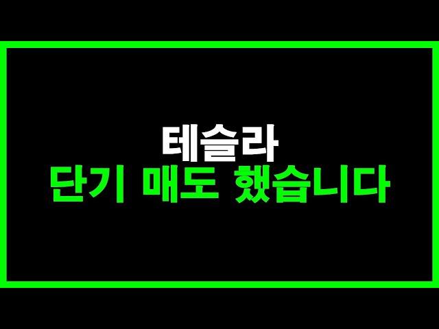 테슬라 단기 매도 했습니다 ( 단기 계좌 )