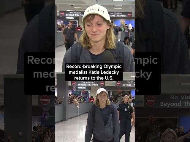 Katie Ledecky returns to the U.S. following Paris Olympics  | NBC 7 San Diego